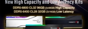 G.Skill annonce des kits DDR5-6800 CL32 2 x 48 Go et DDR5-6400 CL28 2 x 16 Go