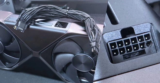 Un premier r�el cas de connecteur 12V-2x6 cram� sur une RTX 5090 FE ?