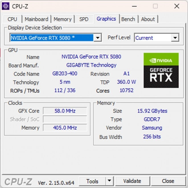 Le logiciel CPU-Z est disponible en version 1.5, tout en supportant de nouveaux CPUs et GPUs