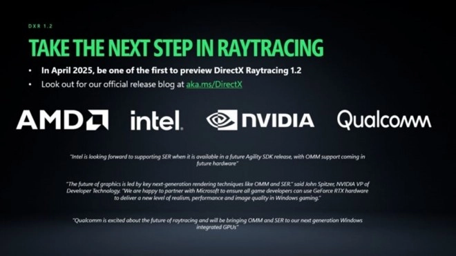 Microsoft d�taille DirectX Raytracing 1.2