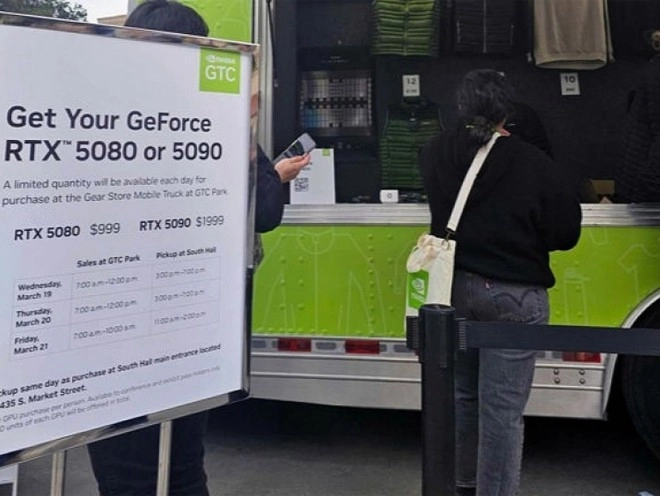 NVIDIA lance le Food Truck � RTX 5080 et XRT 5090 � la GTC !!!