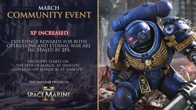 Il n'y a pas que la guerre... Mais avec 25 % d'exp�rience en plus dans Space Marine 2 !