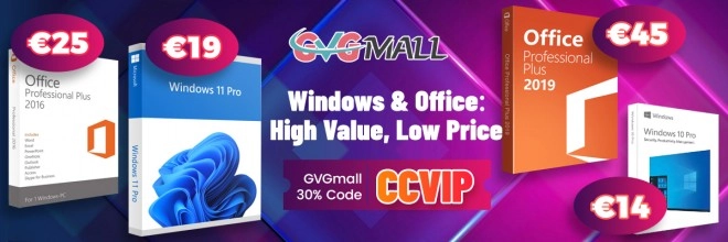 Windows 10 � 13 euros ou Windows 11 � 19 euros, bien en dessous du MSRP !!!