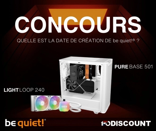 Concours 1fodiscount et be quiet! : Pure Base 501 + Light Loop 240mm � remporter !