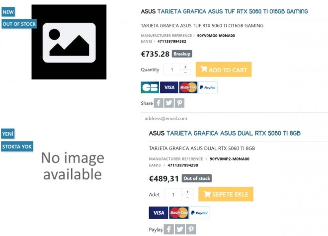 Des premiers tarifs en boutiques pour les 5060 Ti : Aie, ouille, �a piquouille