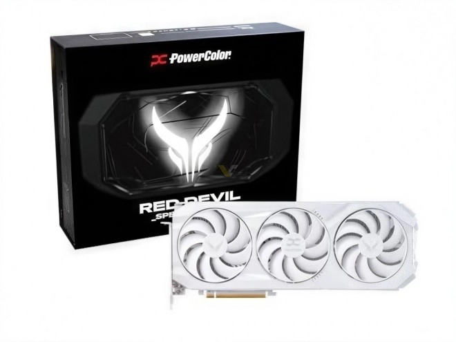 La tr�s belle carte Hellhound Spectral White Radeon RX 9070 XT de PowerColor est officiellement disponible !