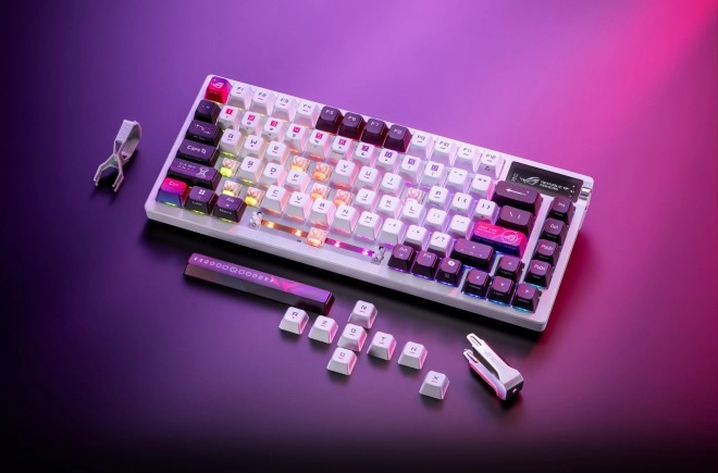 ASUS annonce un nouveau clavier : le ROG AZOTH X, avec enfin les keycaps en PBT !?
