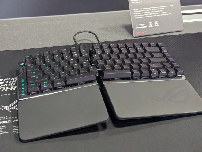 Computex 2025 : Asus d�voile le Falcata, un clavier split Hall Effect pens� pour le gaming et bien plus
