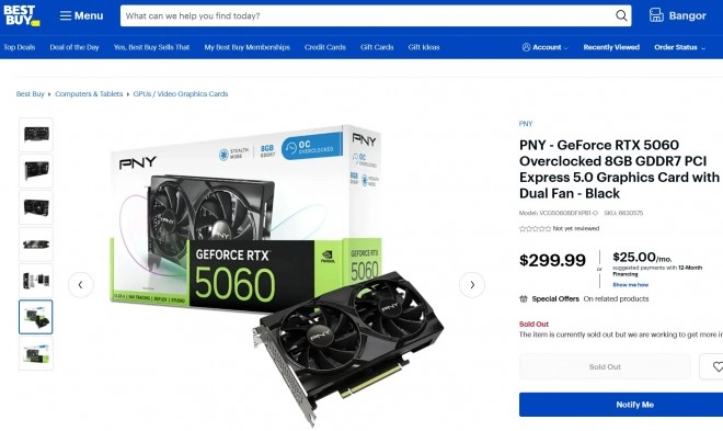 La GeForce RTX 5060 d�j� list�e en boutique et au MSRP