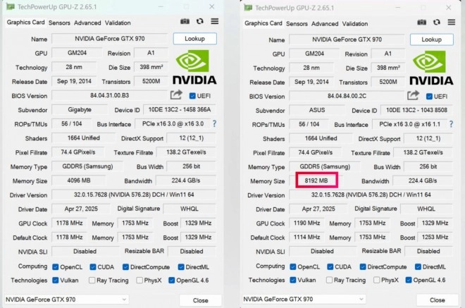 Passer de 4 � 8 Go sur une GTX 970, c'est int�ressant ?