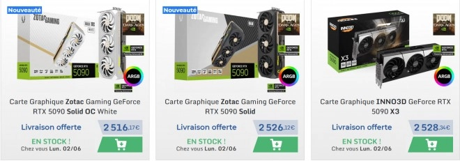 1FODISCOUNT propose pl�thore de RTX 5090 au prix le plus bas du net !!!