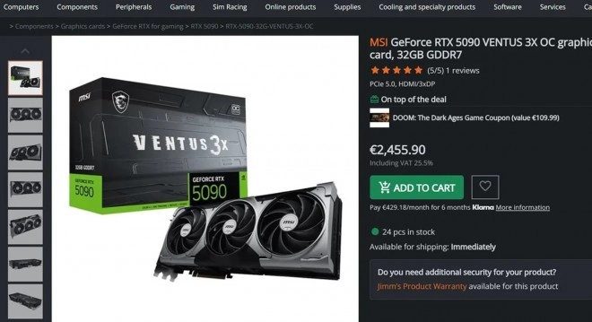 La carte graphique NVIDIA GeForce RTX 5090 baisse enfin ???