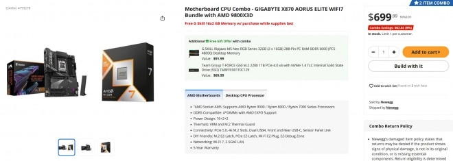 C'Te bundle de folie aux USA avec le Ryzen 7 9800X3D  !!!