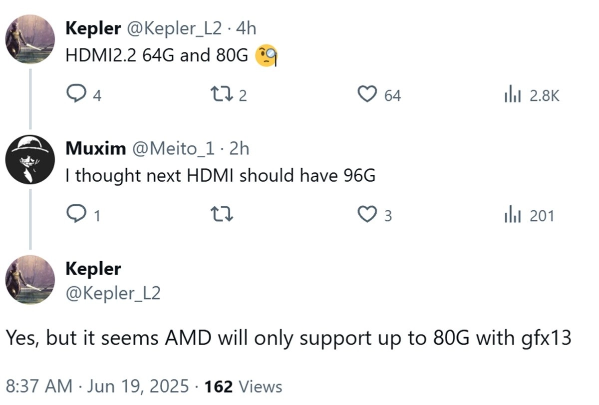 Les futures cartes Radeon d'AMD devraient prendre en charge la norme HDMI 2.2 jusqu'� 80 Gbit/s
