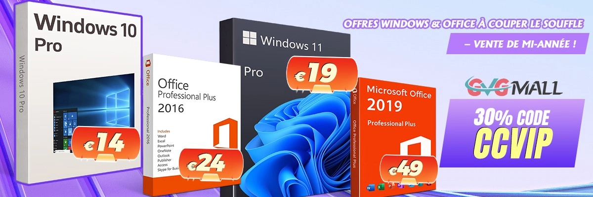DINGUE, Windows 10 � 13 euros et Windows 11 � 19 euros !!!