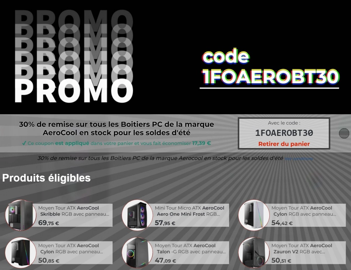 Bon Plan : les boitiers AeroCool toujours plus abordables !