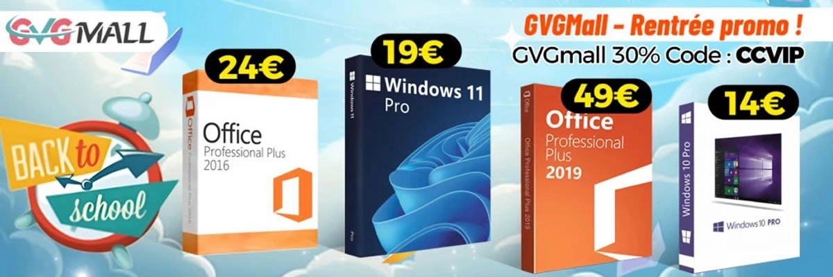 La rentr�e se pr�pare : Windows 10 � 13 euros et Windows 11 � 19 euros !