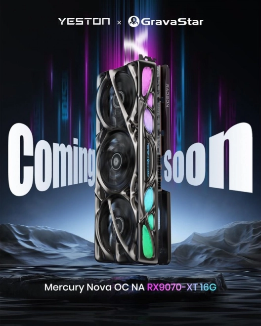 Une imposante carte graphique RX 9070 XT Mercury Nova chez Yeston !