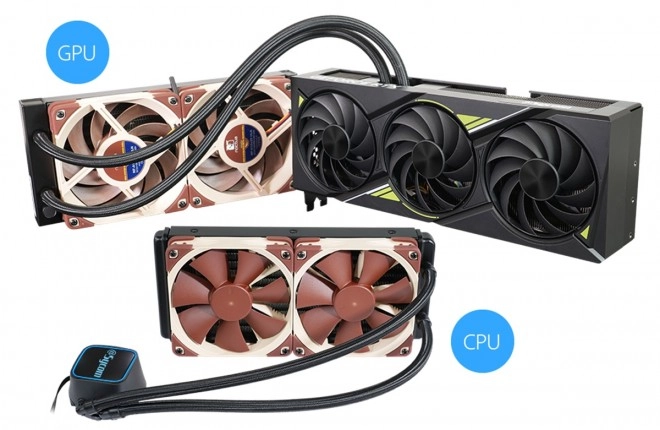 SyCon propose une RTX 5080 dot�e d'un AIO, avec des ventilateurs Noctua, au look improbable !