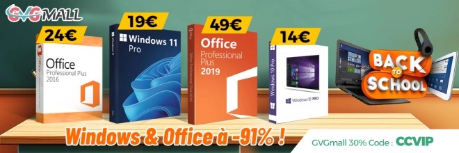 Pensons Rentr�e : Windows 10 � 13 euros et Windows 11 � 19 euros !!!