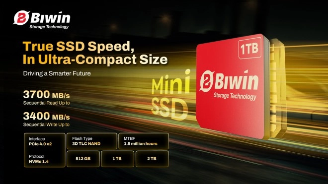 Biwin lance son MiniMiniMini SSD : un format SIM avec des perfs NVMe