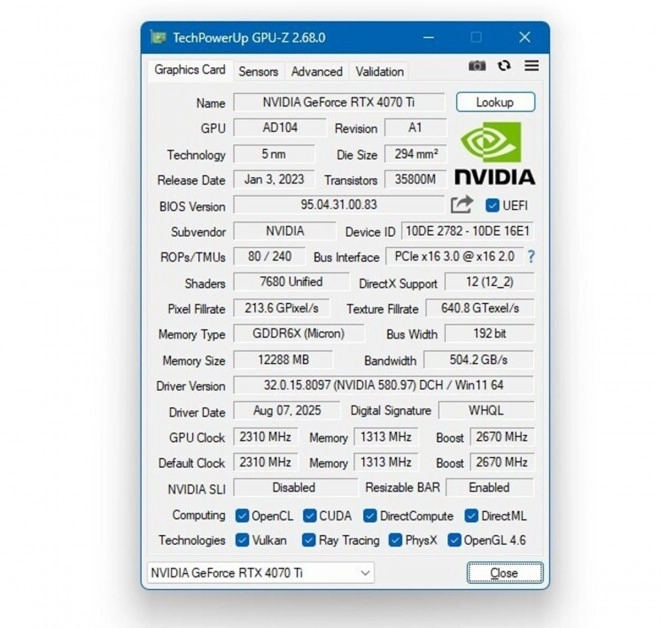Le logiciel GPU-Z est disponible en version 2.68.0