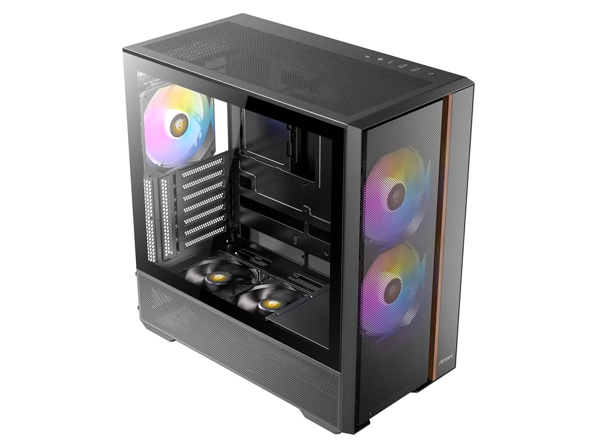 Antec Flux Rear, beaucoup de mesh avec une touche discr�te de bois
