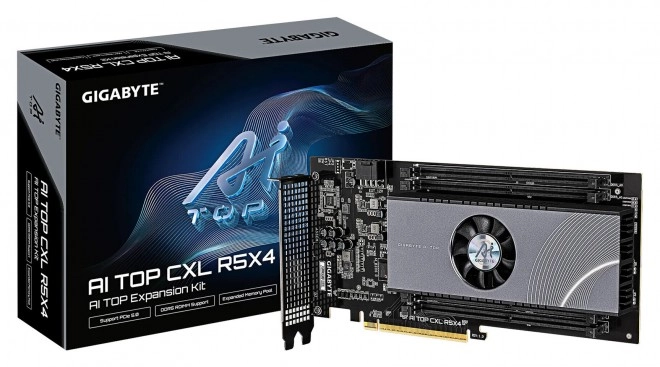 GIGABYTE AI TOP CXL R5X4 : une carte d'extension qui ajoute 512 Go de m�moire ECC aux syst�mes Xeon et Threadripper