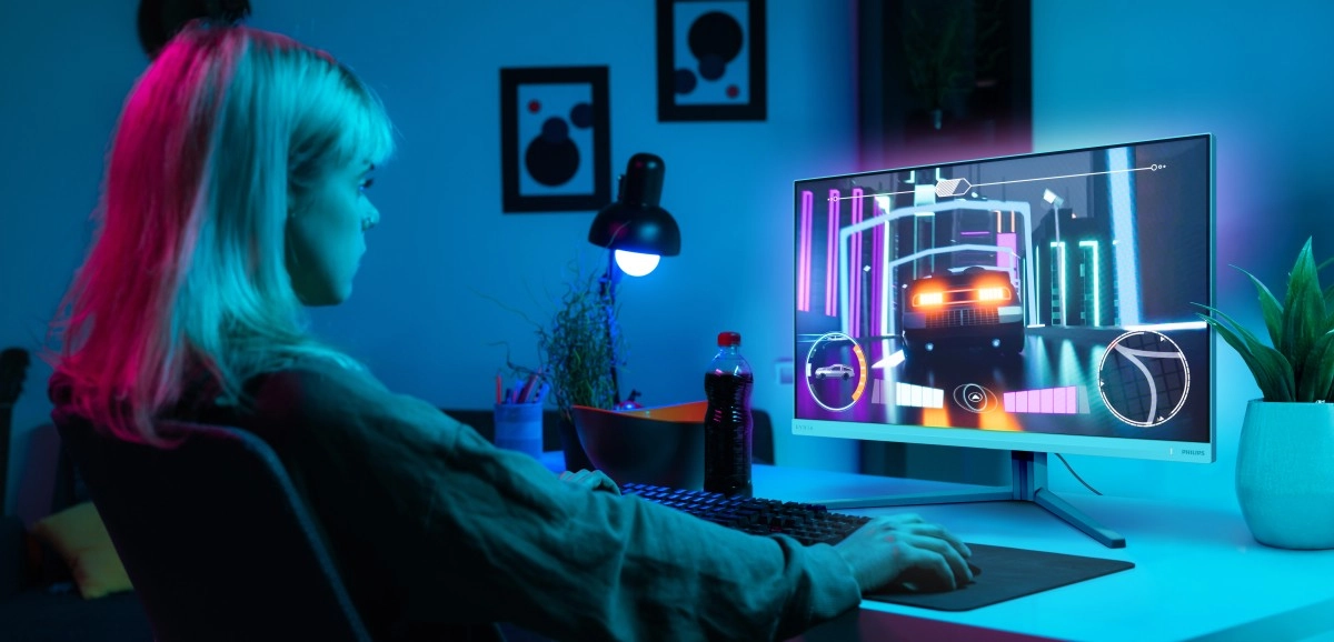 Moniteur de jeu double mode nouvelle g�n�ration avec Ambiglow et connectivit� intelligente : le Philips Evnia 27M2N5901A