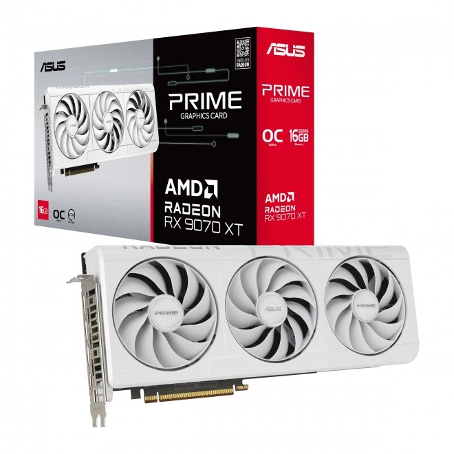 ASUS d�voile une carte graphique Prime Radeon RX 9070 XT White OC Edition
