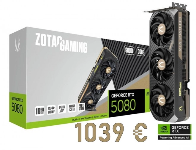 La Zotac GeForce RTX 5080 Solid Core � 1039 euros, Borderlands 4 offert