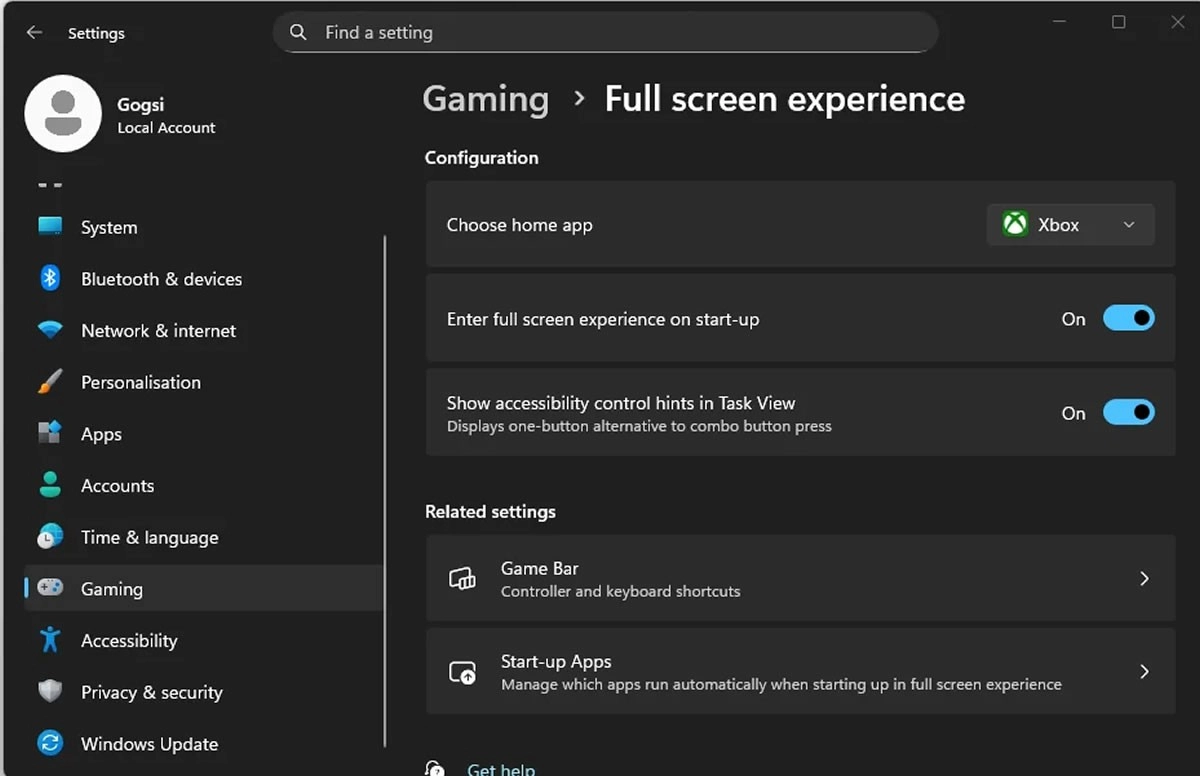 Le mode Xbox de Windows 11 n'est plus tout � fait exclusif � la ROG Xbox Ally