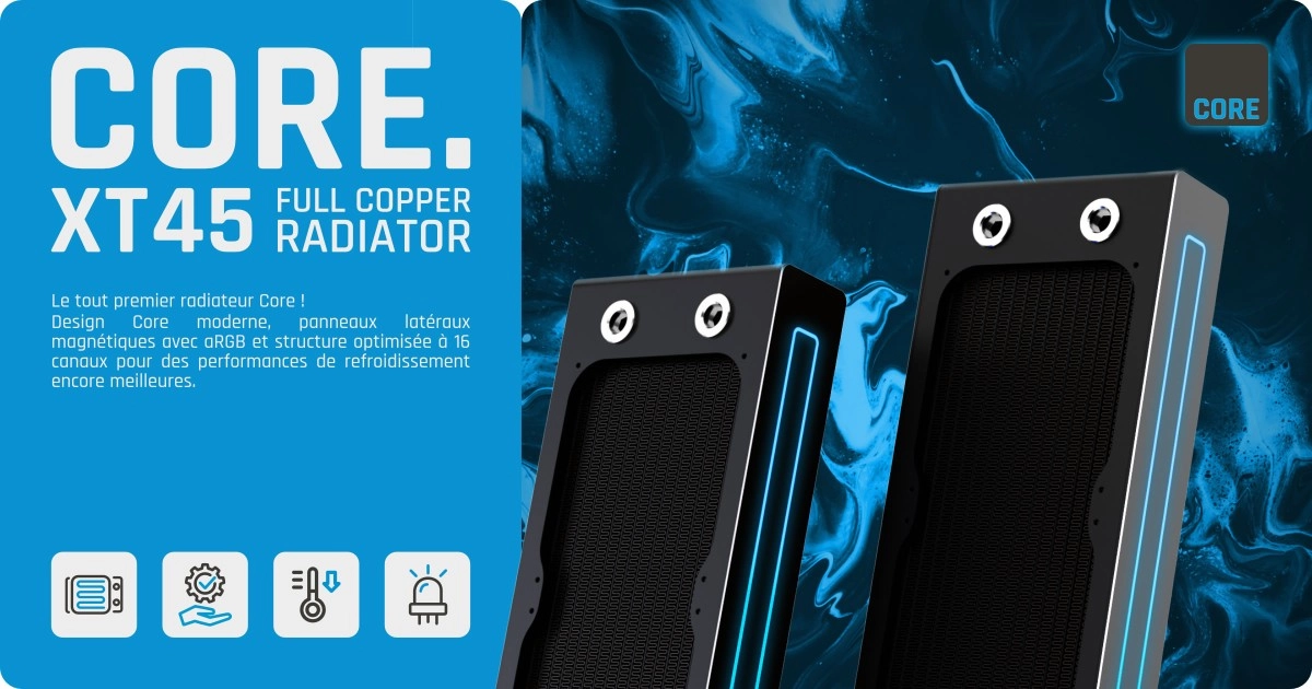 Alphacool Core XT45, du cuivre et du RGB pour des radiateurs de comp�tition