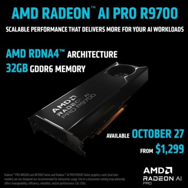 Et maintenant une date et un prix pour la Radeon AI Pro 9700 d'AMD