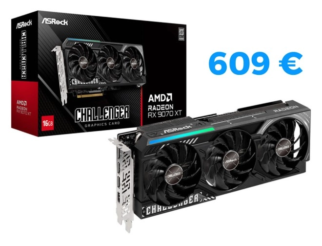 BOUM et RE BOUM, la ASRock AMD Radeon RX 9070 XT Challenger 16 Go OC � 599 euros