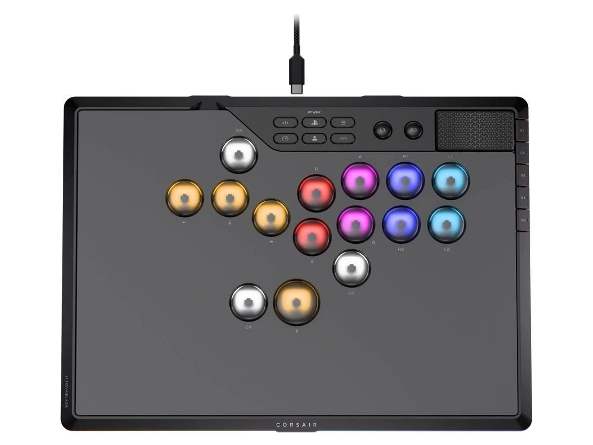 Novablade Pro Wireless, un stick arcade sans stick chez CORSAIR, mais � interrupteurs magn�tiques