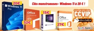 Windows 11 Pro � 20 euros, massacre � la tron�onneuse sur les PRIX !!!