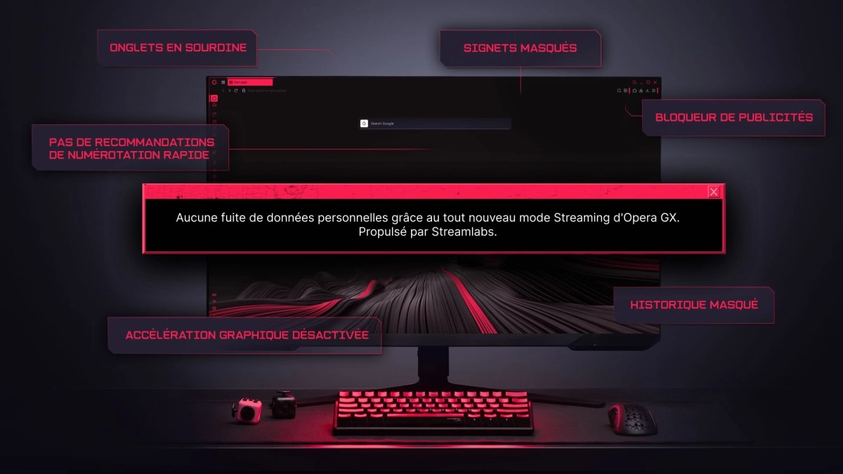 Du streaming priv� et personnalisable avec Opera GX