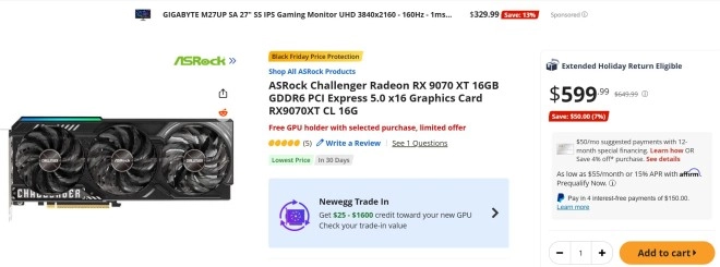 Les RX 9070 XT s'affichent enfin � 599 dollars aux US !