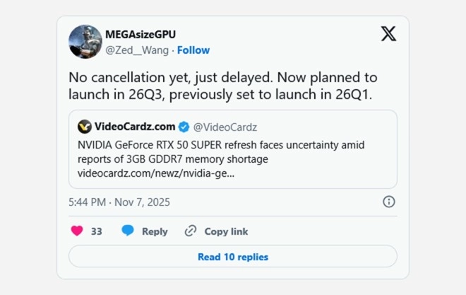 Les RTX 5000 SUPER de NVIDIA ne seraient finalement pas annul�es !