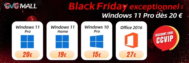 Windows 11 Pro � 20 euros � J-7 du Black Friday !!!