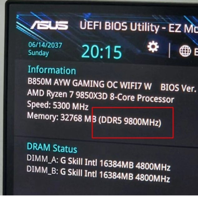 AMD Ryzen 7 9850X3D : de la m�moire en 9800 !!!