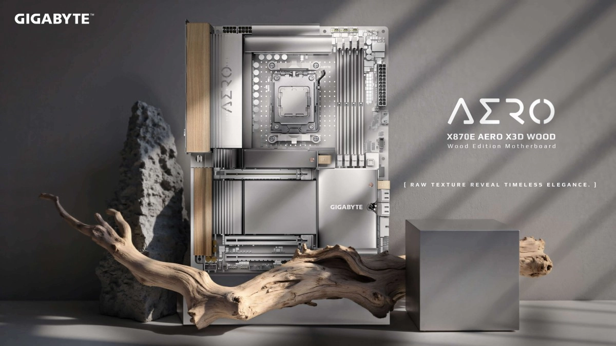 GIGABYTE X870E AERO X3D WOOD, un style unique !