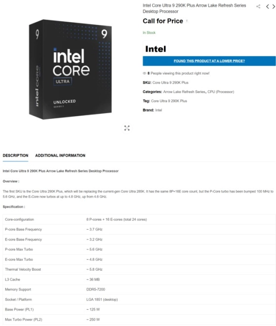 Les Core Ultra 200K Plus fuitent d�j� en boutique, alors qu'ils ne sont pas officiels...