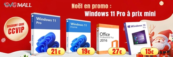 Pour No�l, Windows � seulement 11 � ! Activation officielle et support garanti par GVGMall