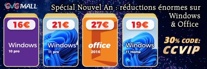 Avant le nouvel an, Windows � seulement 11 � ! Activation officielle et support garanti par GVGMall
