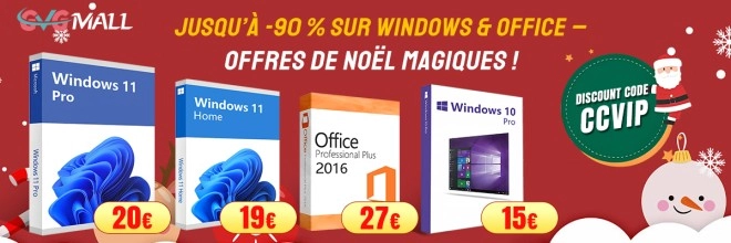 Pour les f�tes, Windows 11 Pro � 20 euros !!!