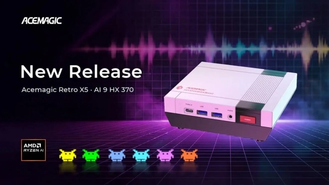 Acemagic d�voile le Retro X5, un Mini PC trop MIAM au look de NES en Ryzen AI 9 HX 370
