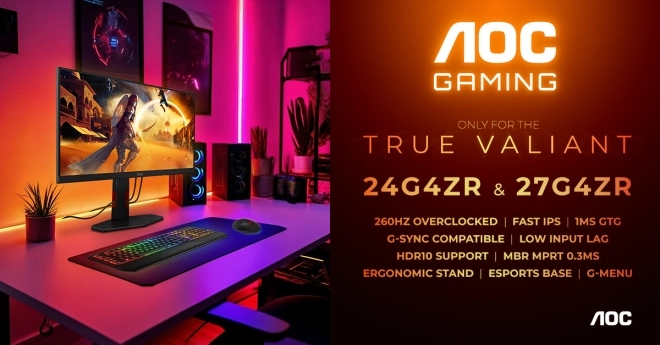 Le segment d'entr�e de gamme gagne en rapidit� : AGON by AOC ajoute 260 Hz � la s�rie G4