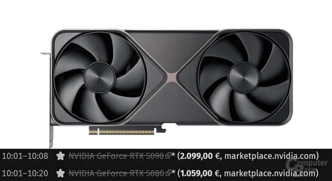 Les RTX 5080 et 5090 Founders Edition disponible au MSRP, si si, mais